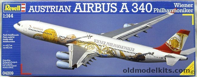 Revell 1/144 Airbus A340 Wiener Philharmoniker Austrian Air Lines, 04209 plastic model kit